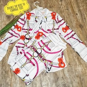 NWOT Designer Print Two Piece Vintage Set